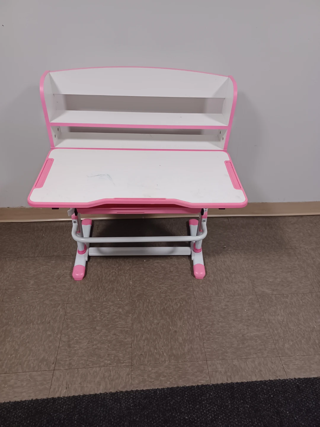 Kids Adjustable Pink and White Desk