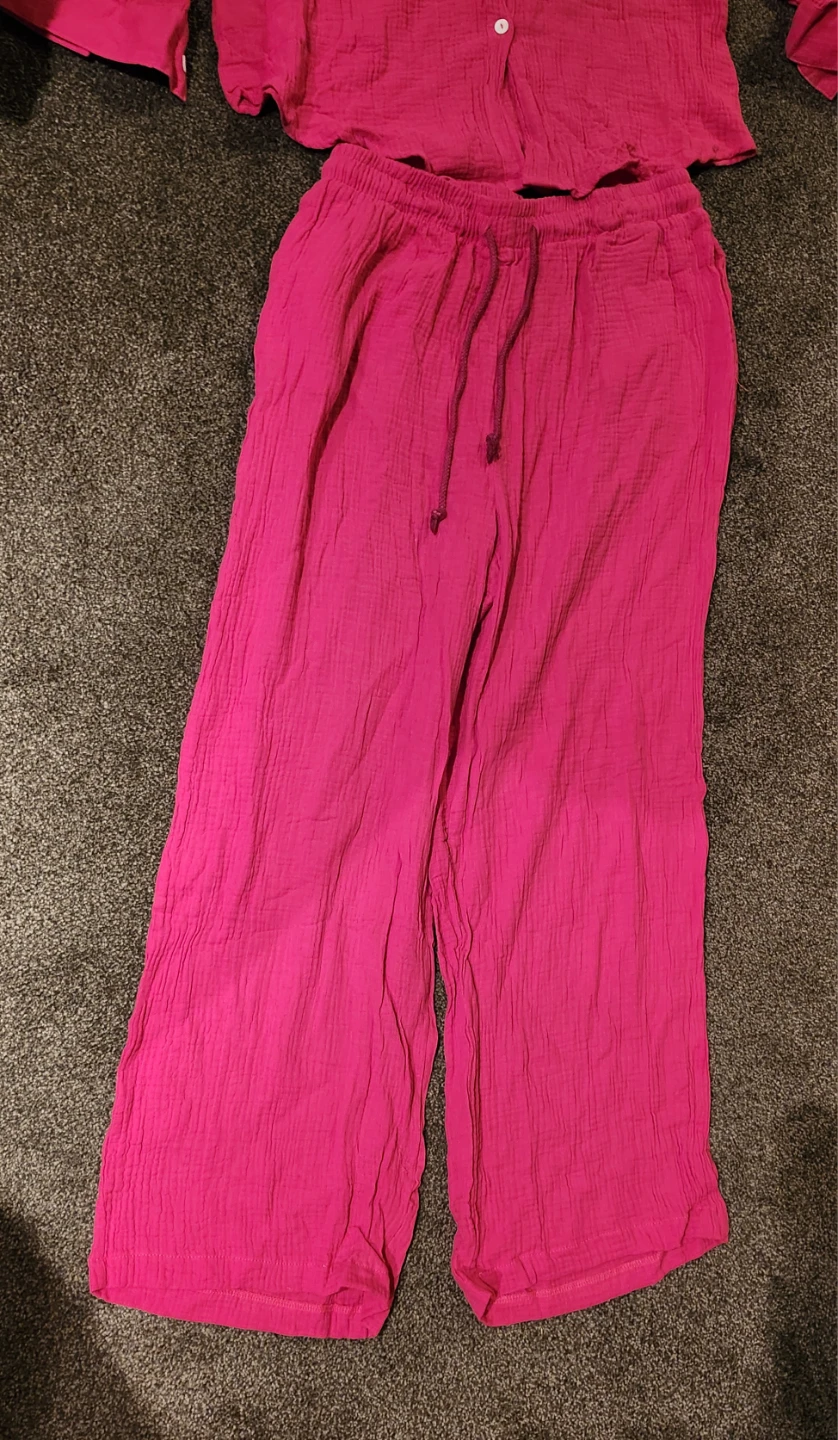Hot Pink Two-Piece Loungewear Set - photo 3