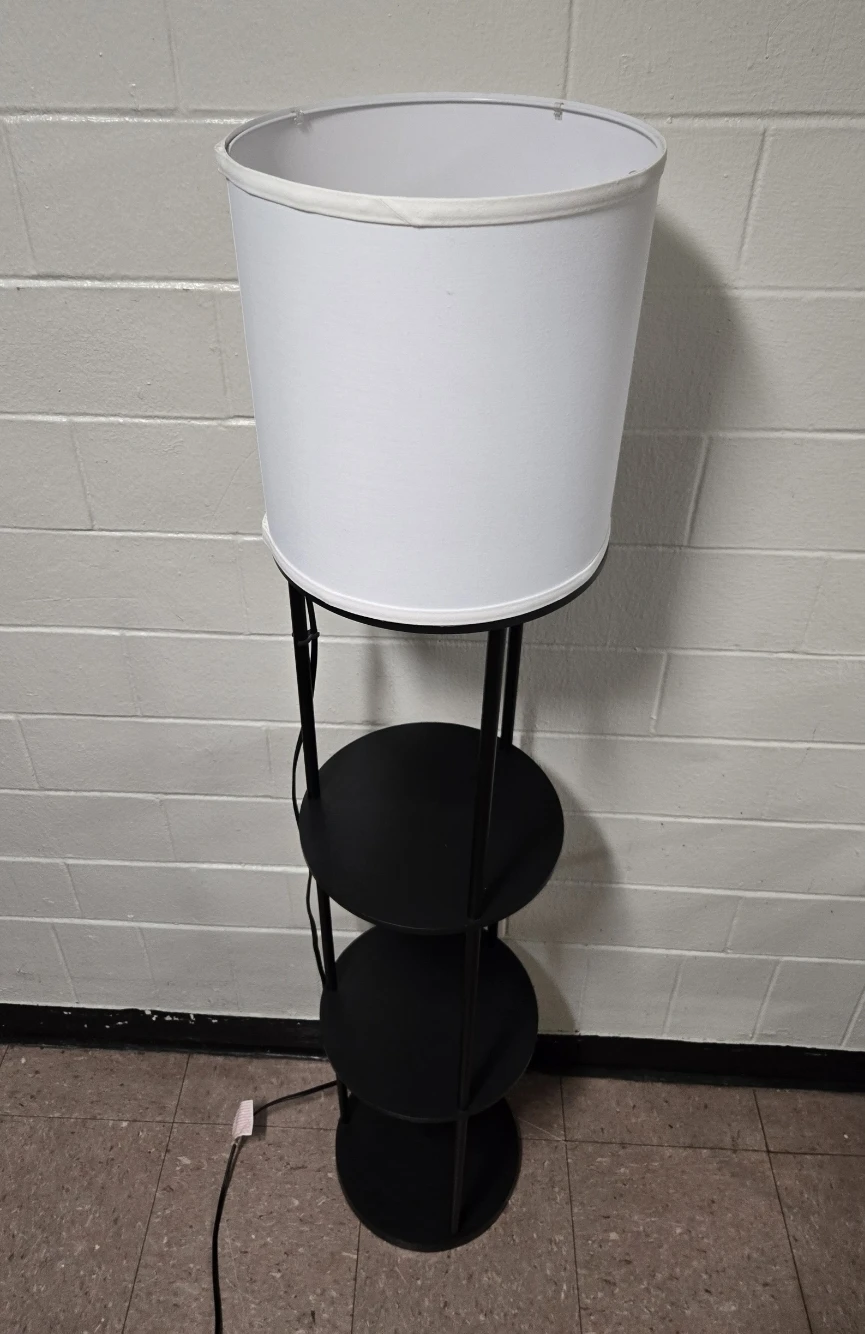 Mainstays 3-Tier Shelf Floor Lamp Tower - photo 3