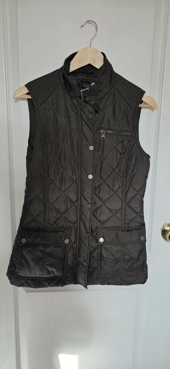 Banana republic Quilted Vest dark green olive