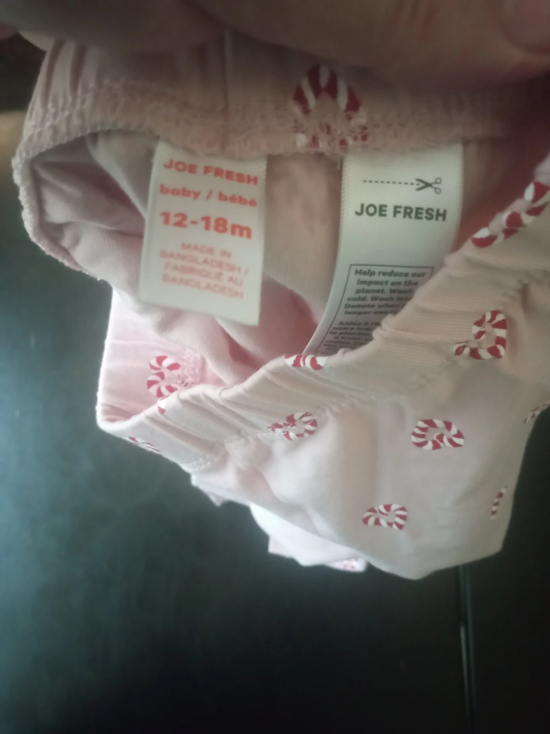 Joe Fresh Baby Leggings 12-18m Candy Cane Print - photo 2