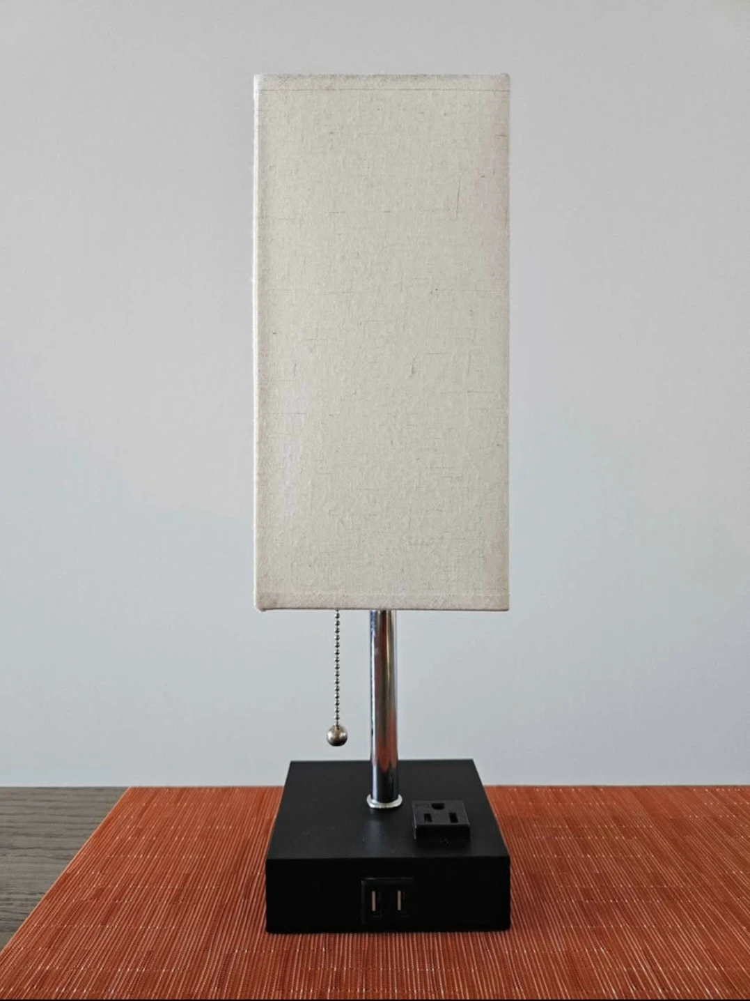 Modern Table Lamp with Built-in Outlet - photo 3
