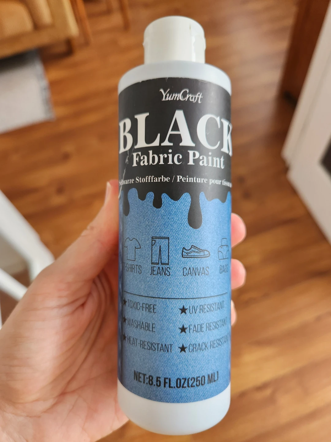 YumCraft Black Fabric Paint 250ml