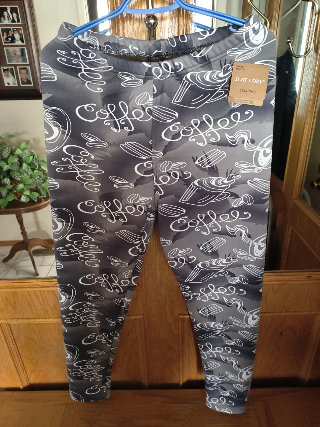 Just Cozy Coffee Pattern Leggings XL