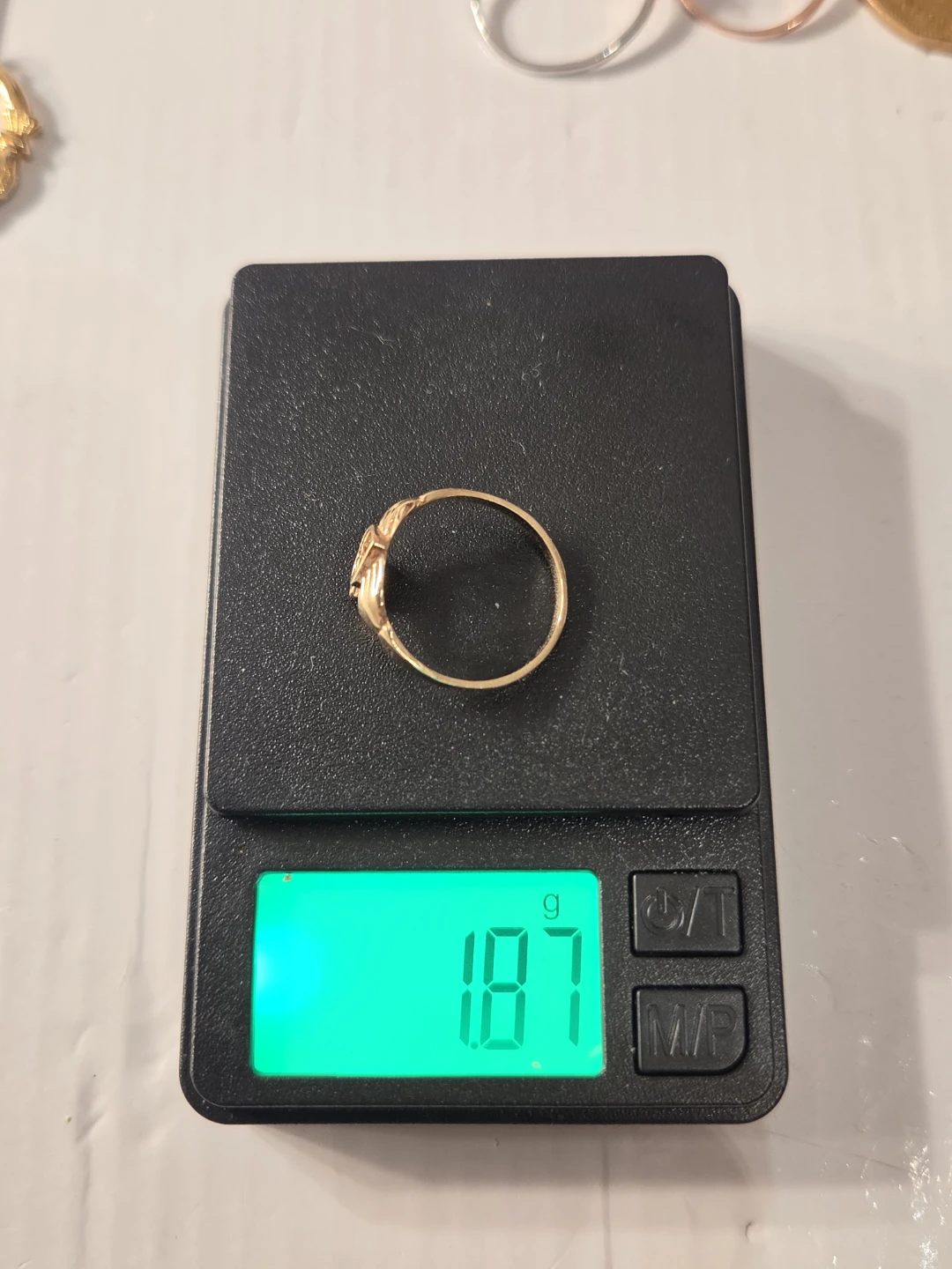 10k solid gold ring and earings gold filled - photo 3