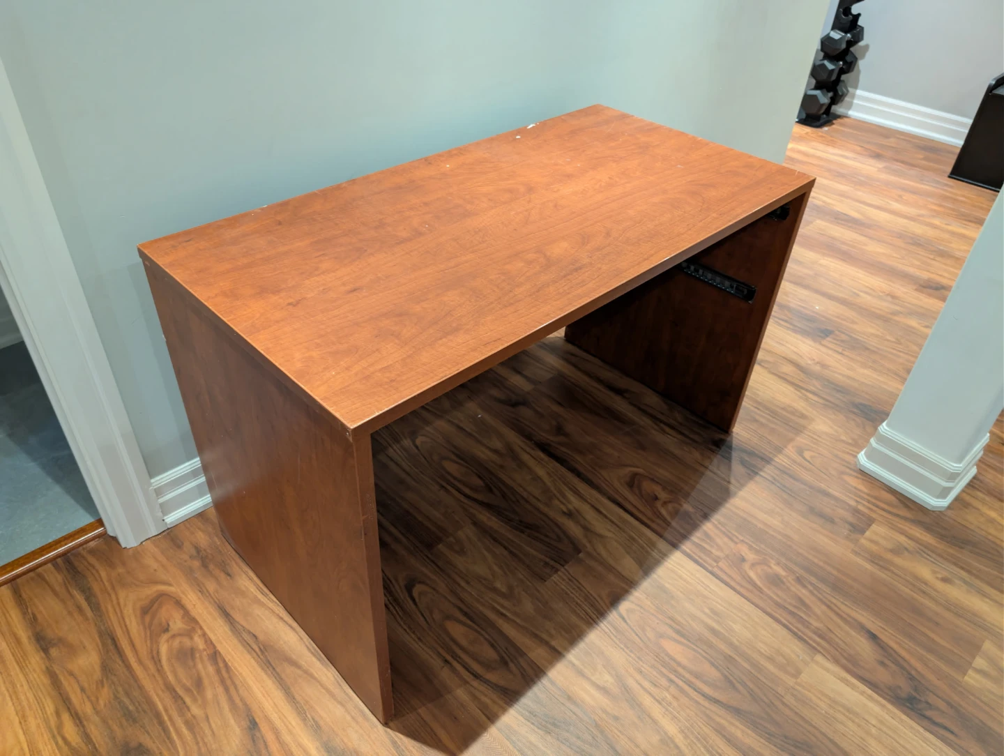 Wooden Desk with Brown Finish - photo 2