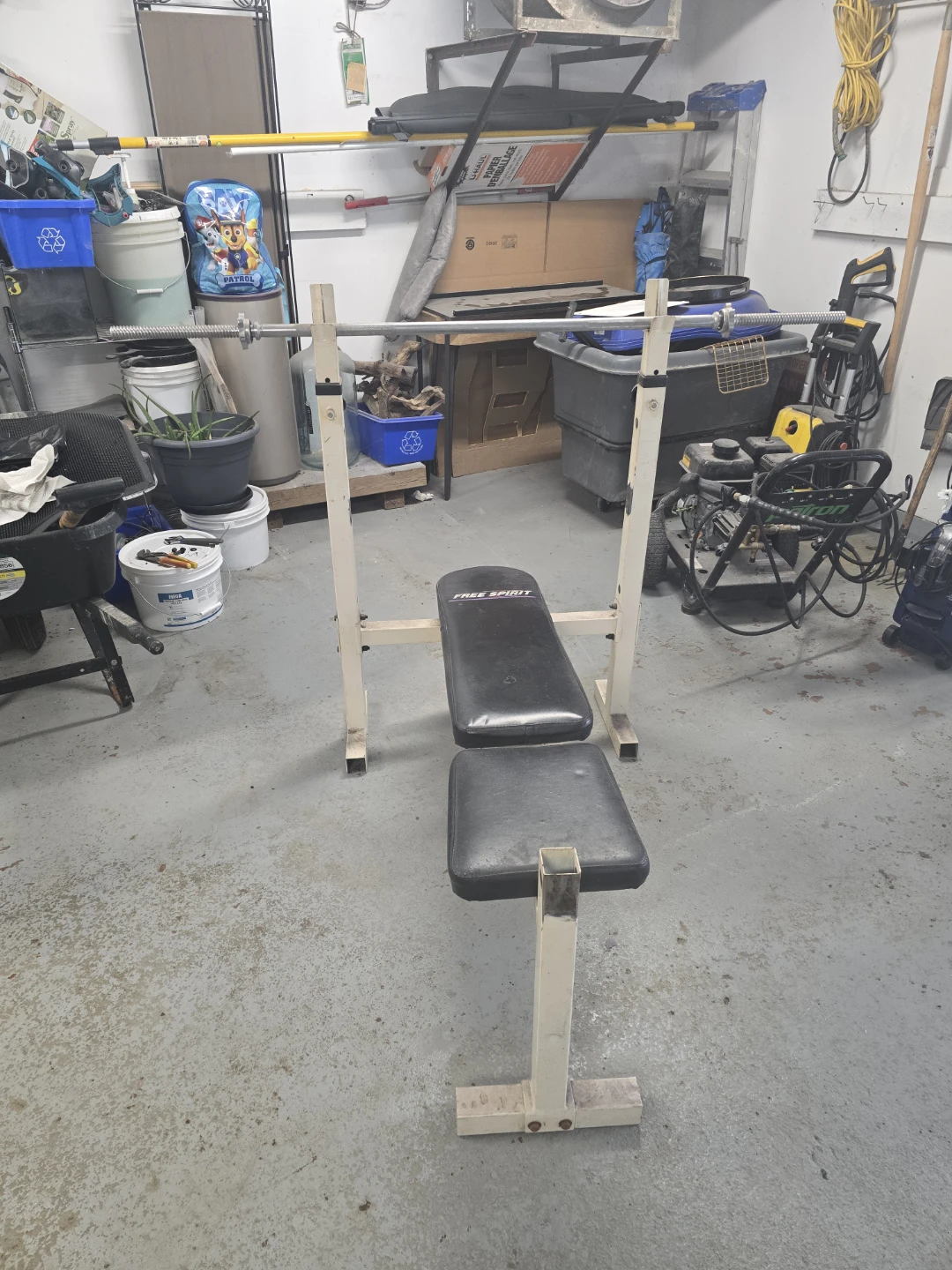 Weight Bench with Barbell