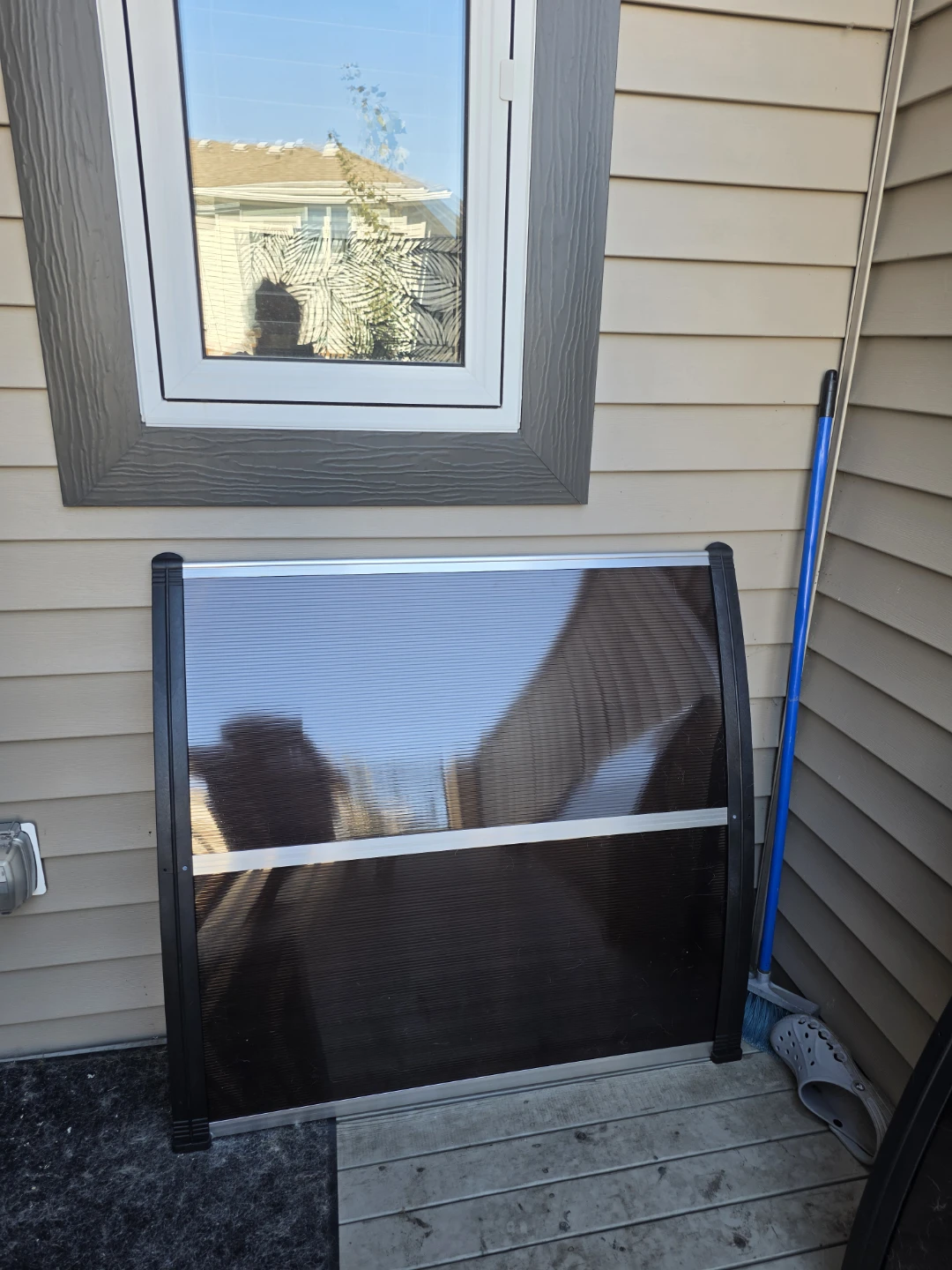 Window Awning Door Canopy Polycarbonate Brown 40" x 40"