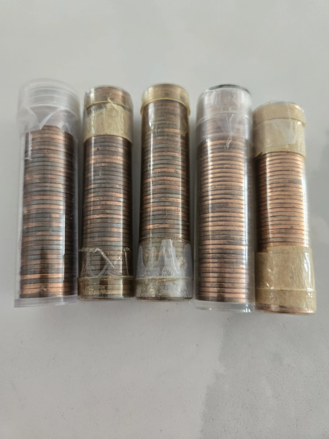 5 Rolls of Good Condition Canadian Pennies - photo 2