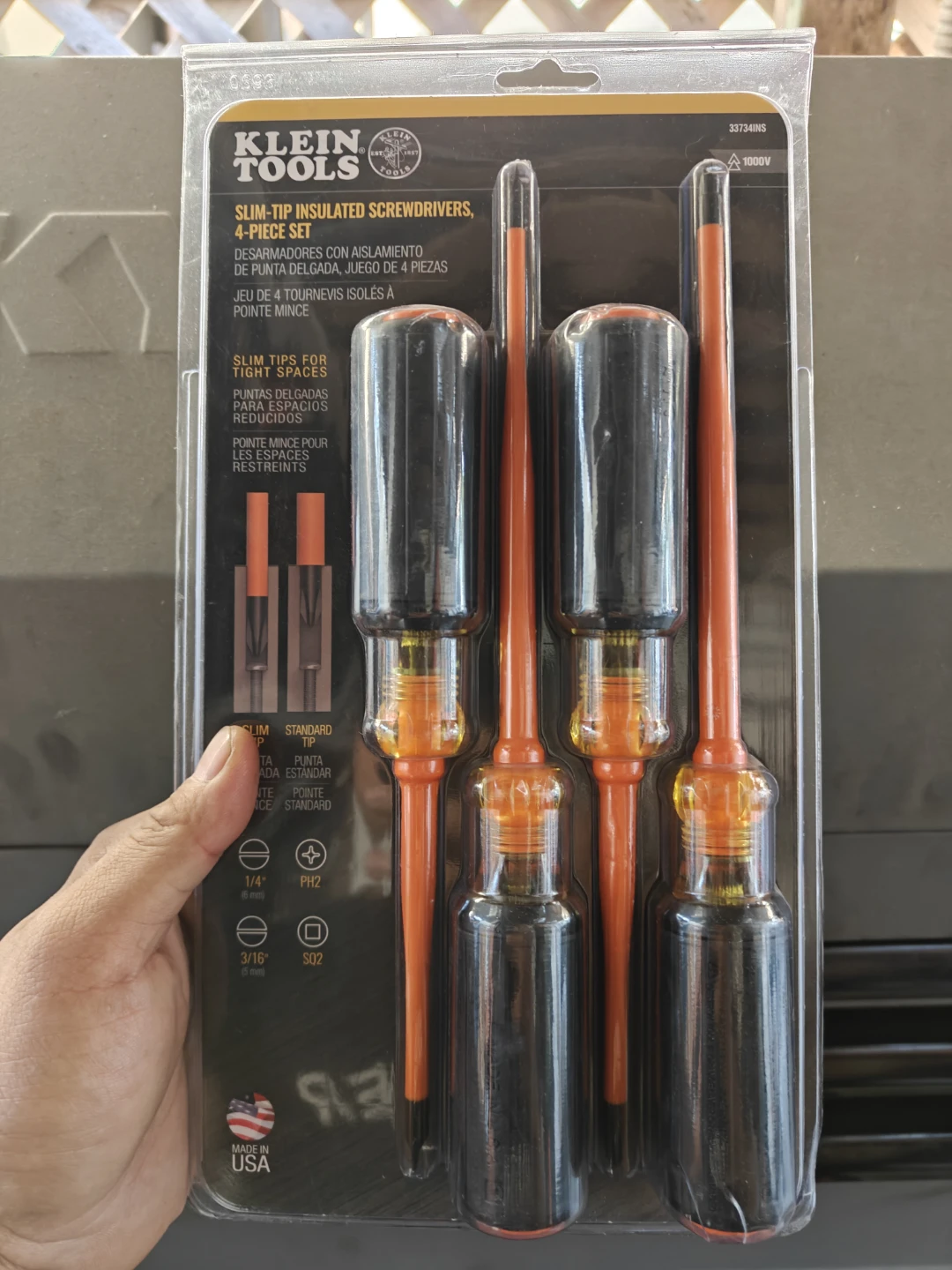 Klein Tools Slim-Tip Insulated Screwdriver 4-Piece Set