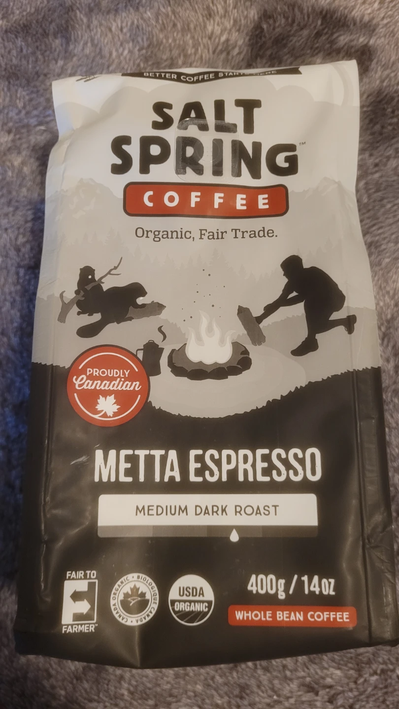 Salt Spring Coffee Metta Espresso Whole Bean 400g