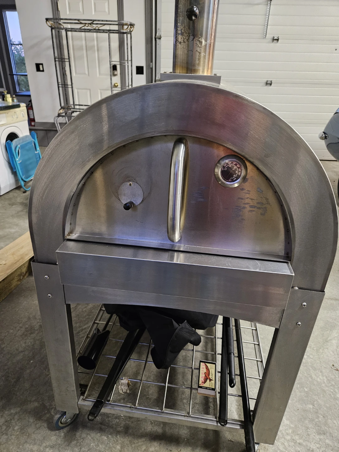 Stainless Steel Outdoor Pizza Oven with Cart