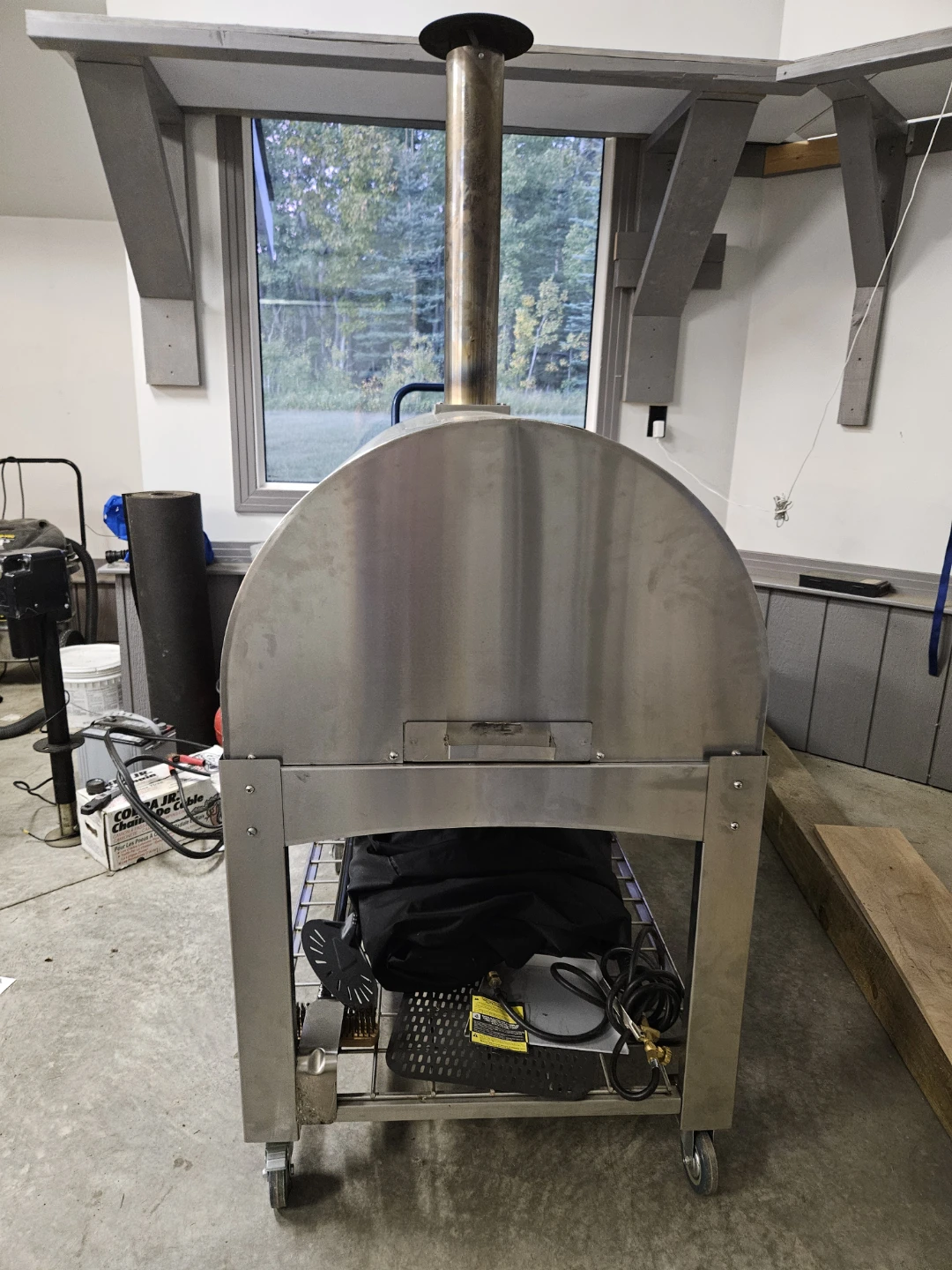Stainless Steel Outdoor Pizza Oven with Cart - photo 2