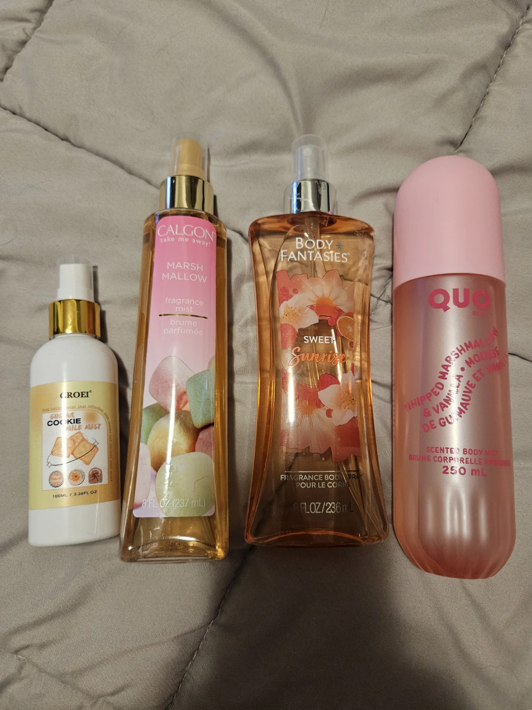 Set of 4 Scented Body Mists