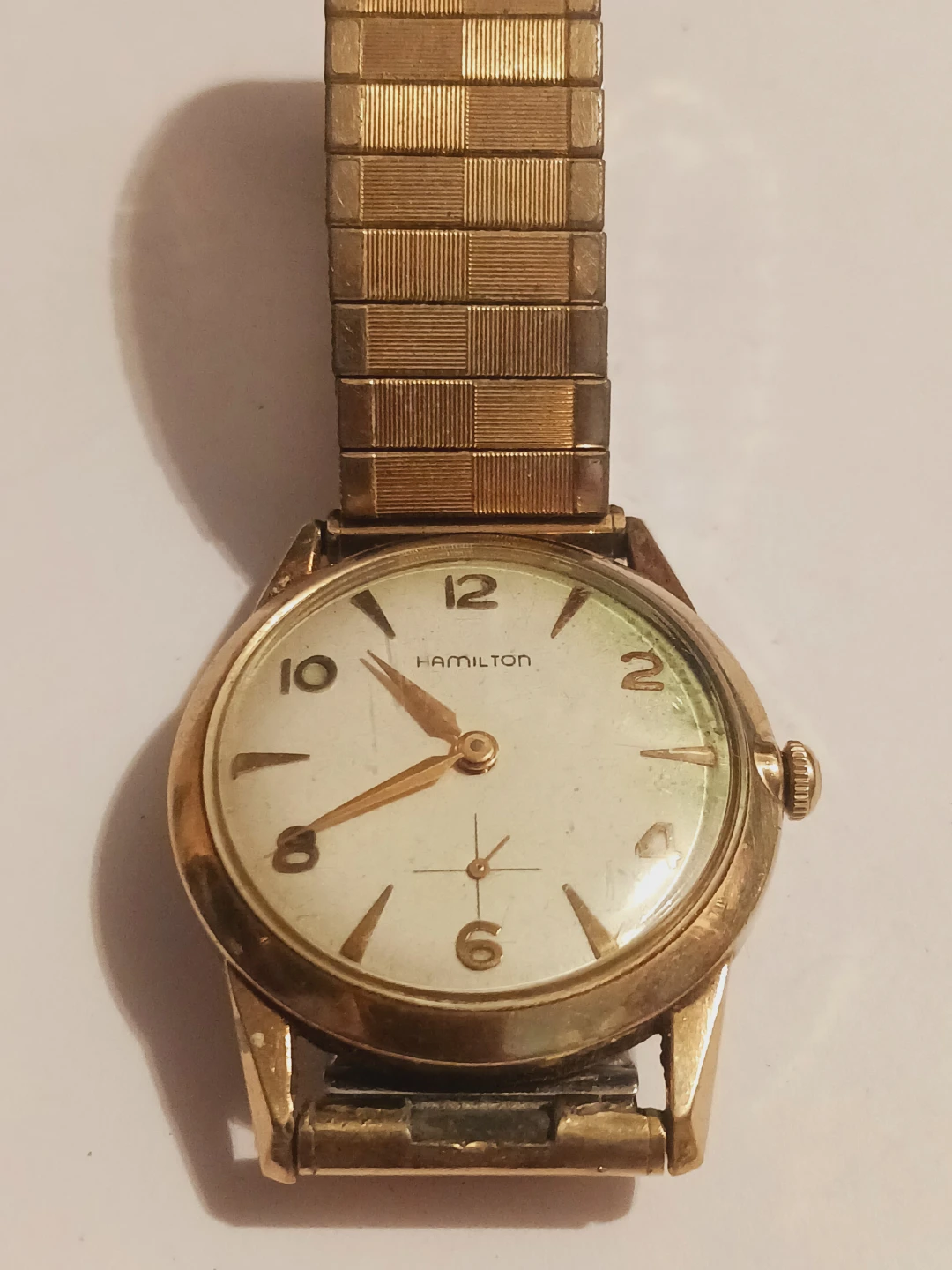 10K Gold Filled Hamilton Men's Watch.AS IS.