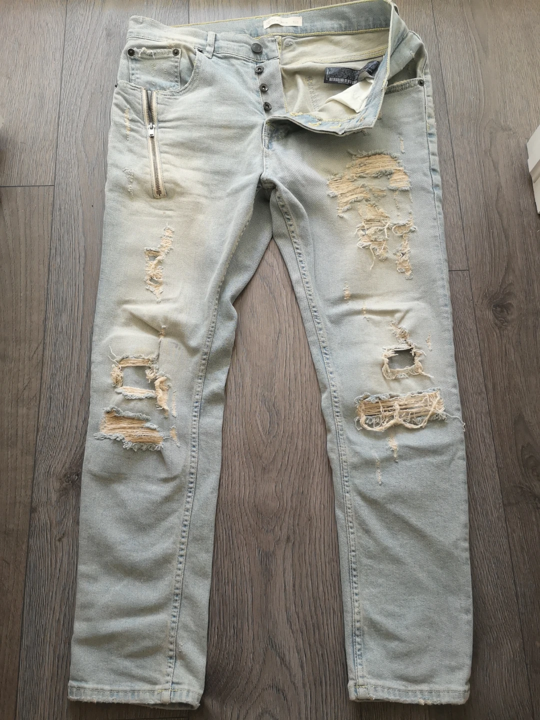 Zara Man Distressed Denim Jeans Size 38