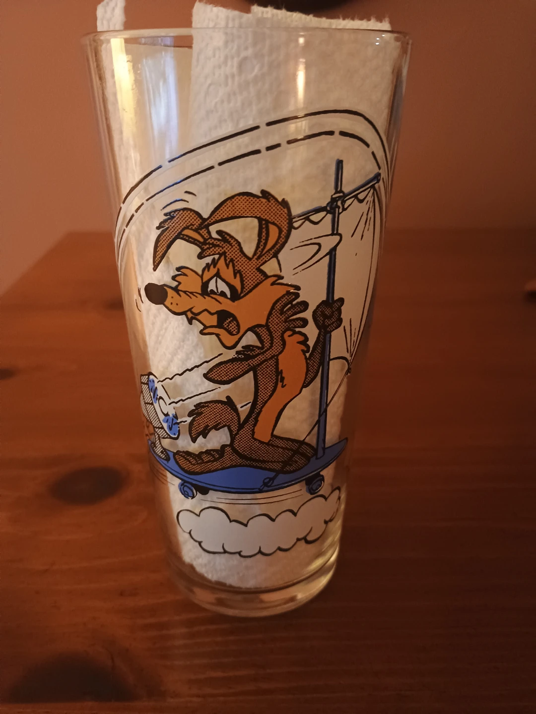 1976 Pepsi Looney Tunes Roadrunner Coyote Sailplane Glass HTF - photo 4