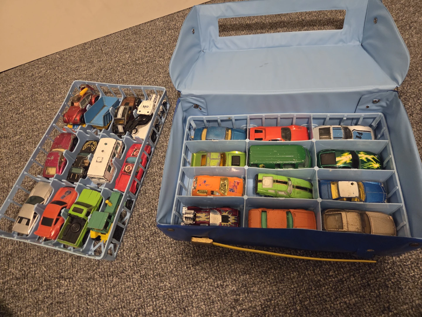 Vintage Hot Wheels and Playart Toy Car Collection with Case