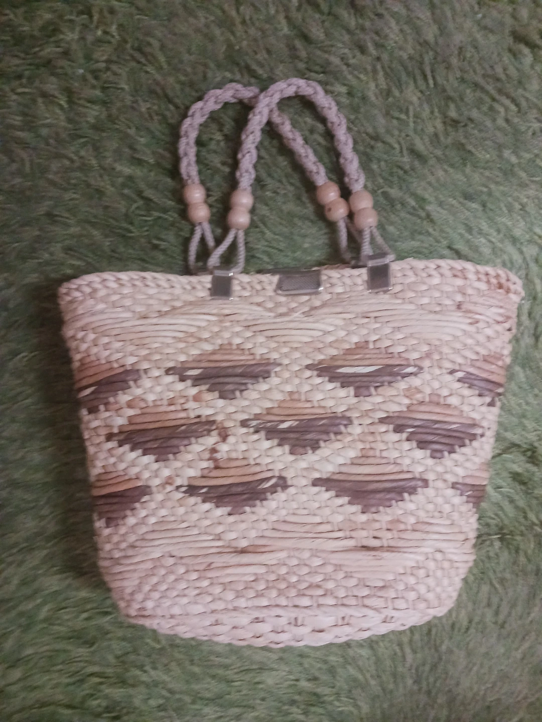 Straw Tote Bag 15 x 12 Inch