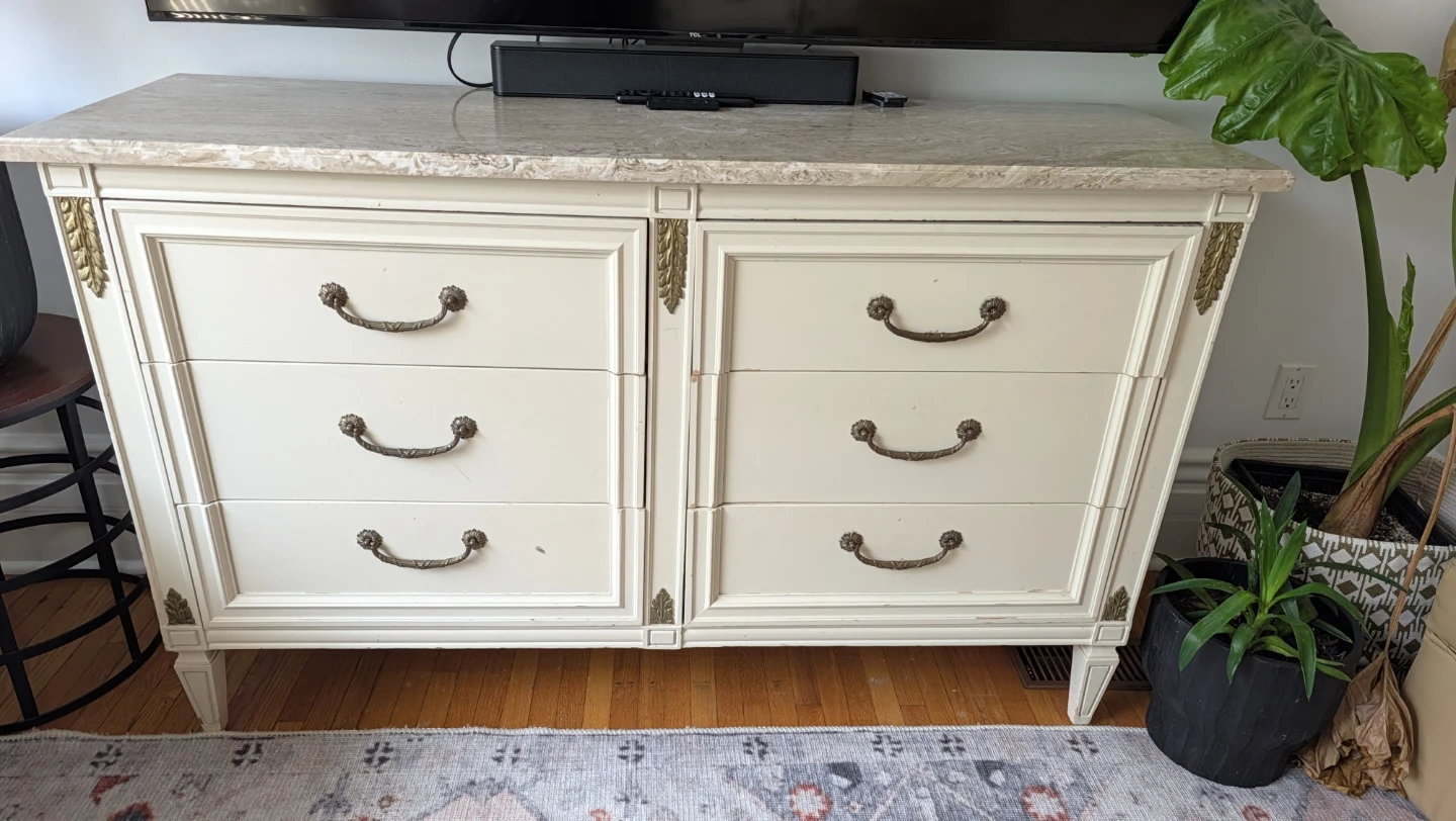 Vintage Cream Dresser