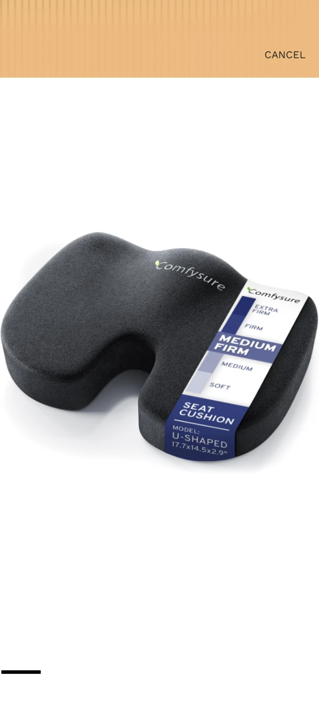 Comfysure U-Shaped Medium Firm Seat Cushion 🏈