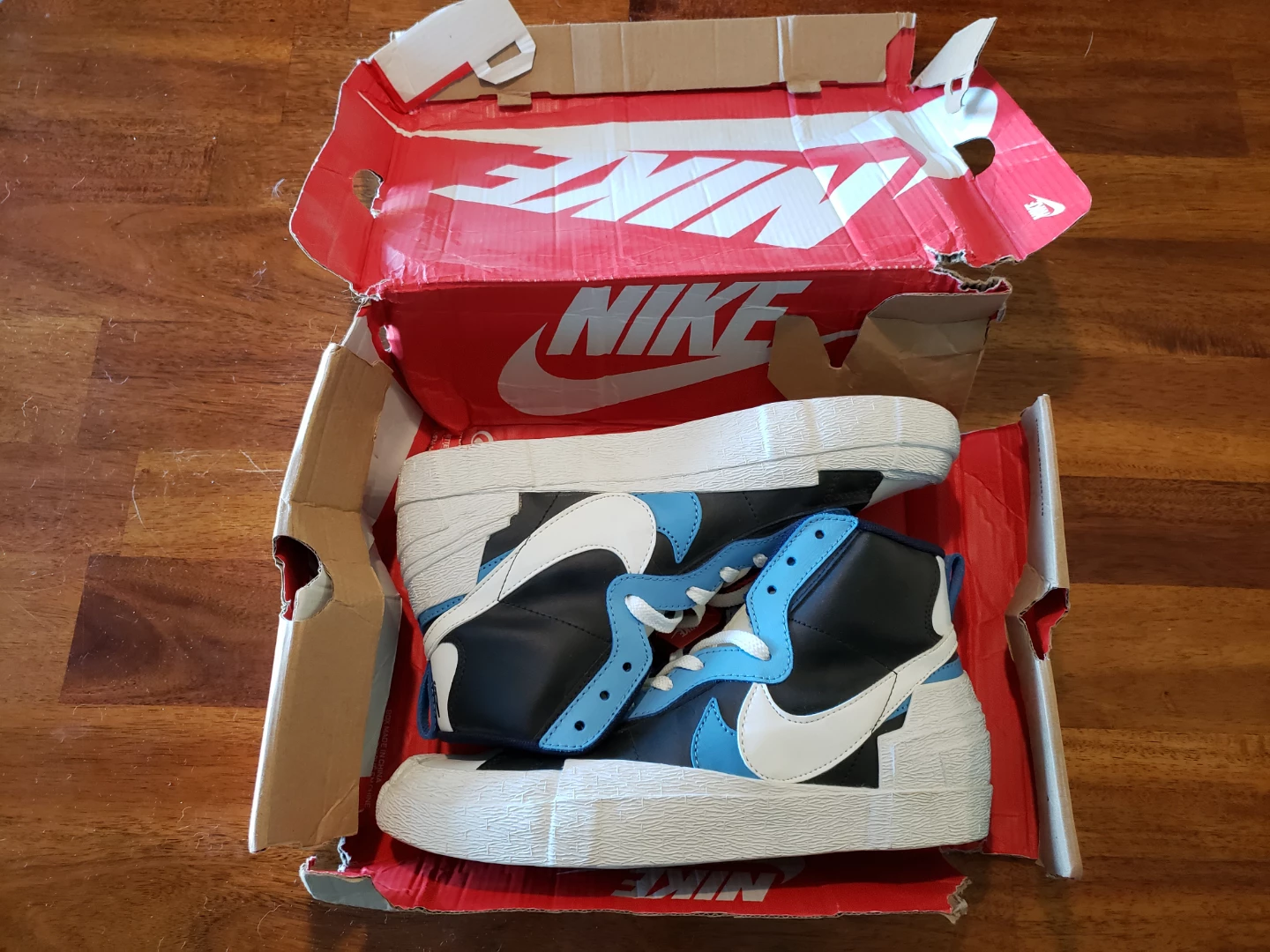sacai x Nike Blazer Mid Black Blue - photo 5