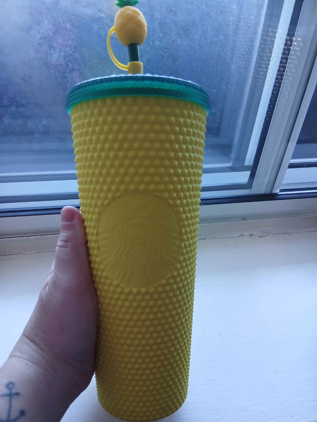 Starbucks Tumbler with Pineapple Straw Topper, Venti