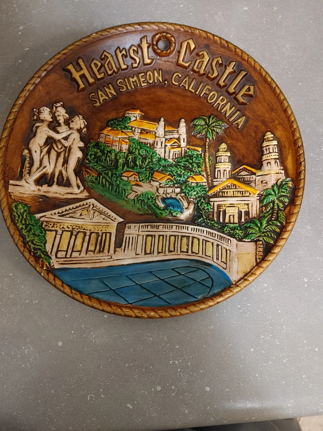 Hearst Castle San Simeon California Souvenir Plate