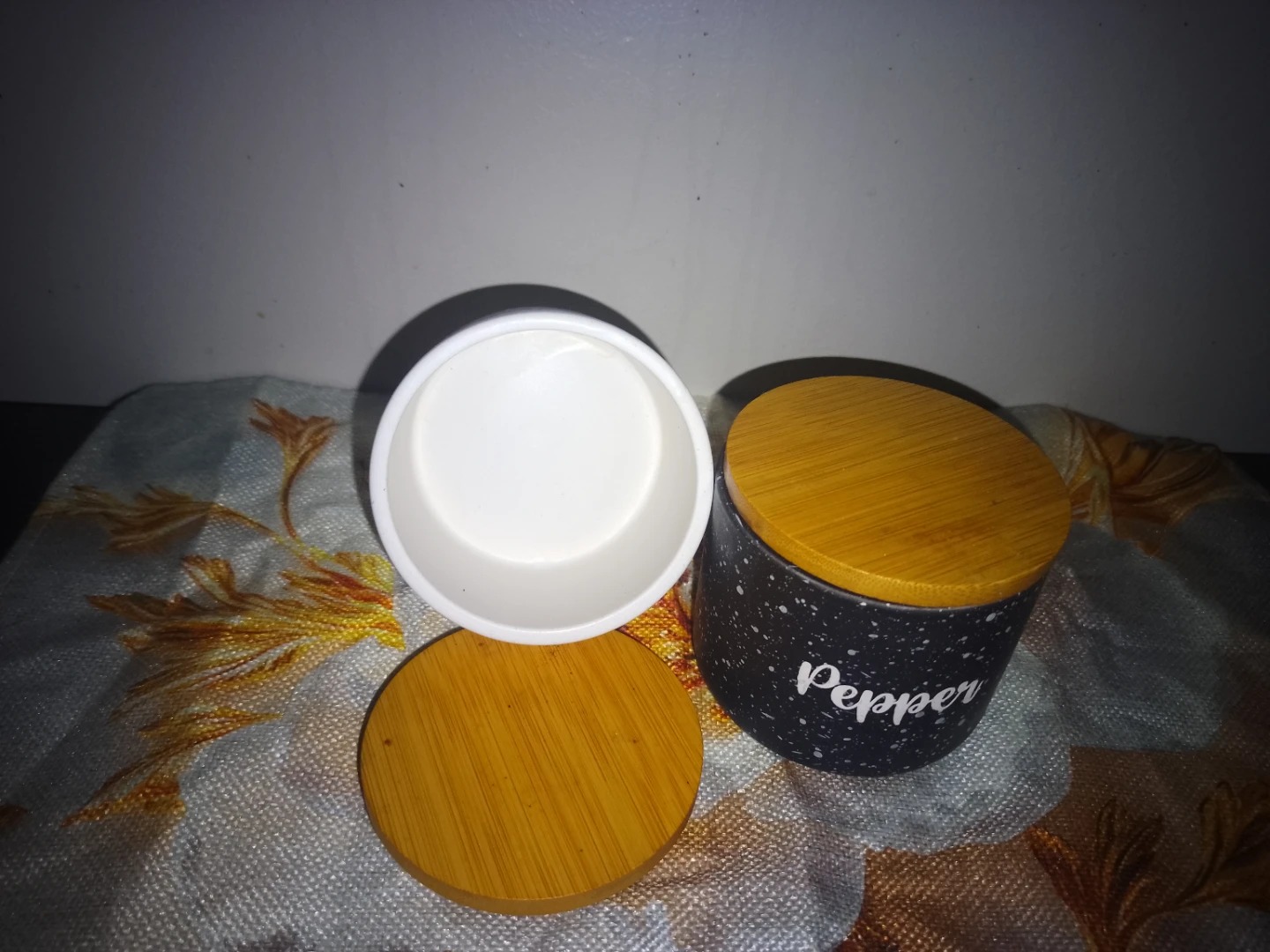 Salt and Pepper Cellar Set and small mat - photo 2