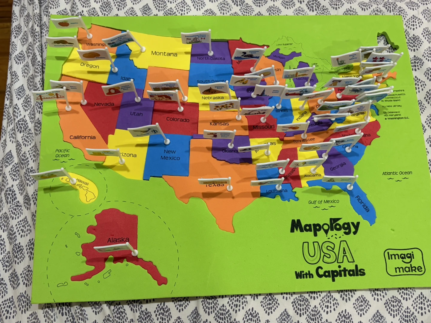 Mapology USA With Capitals Learning Toy