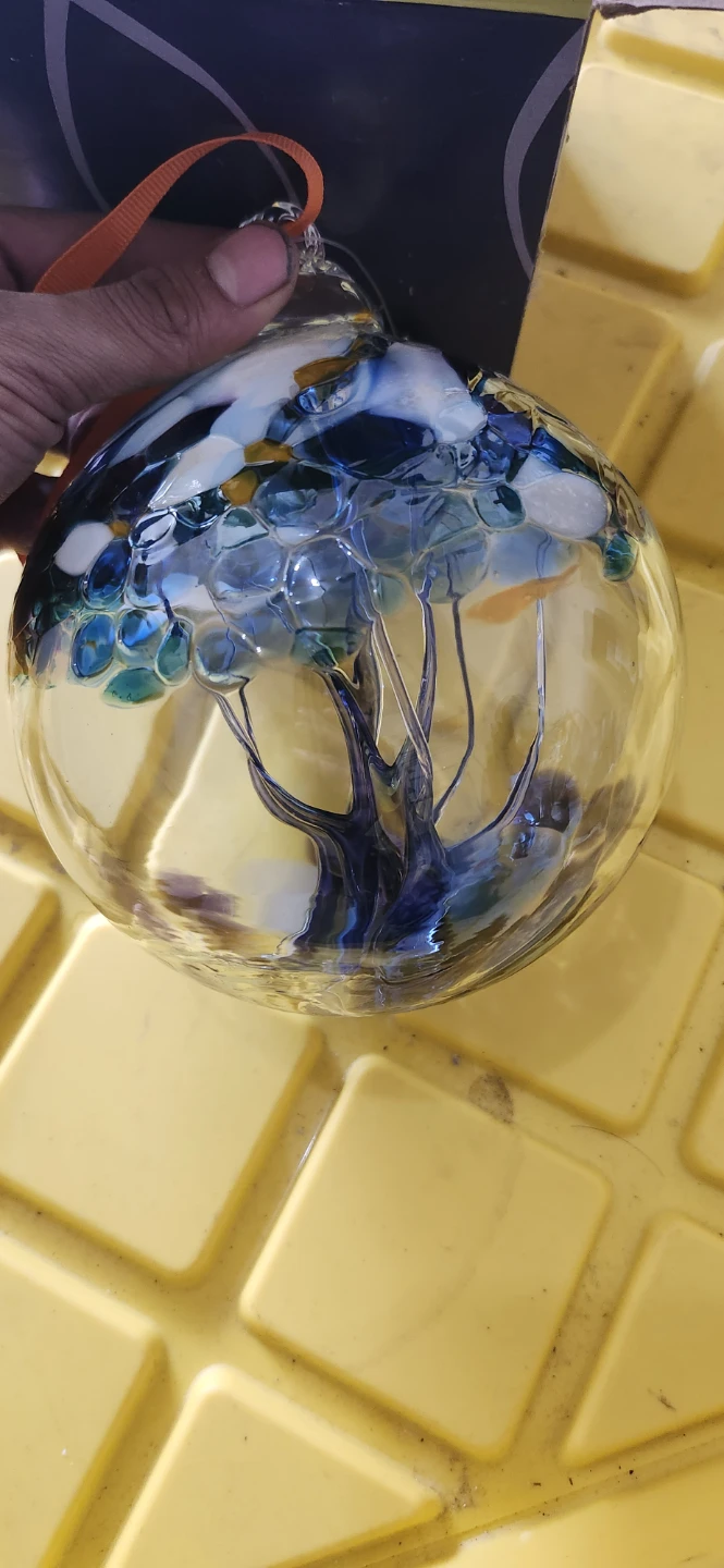 Hand-Blown Glass Friendship Ball. Boxed.  (Negotiable)
