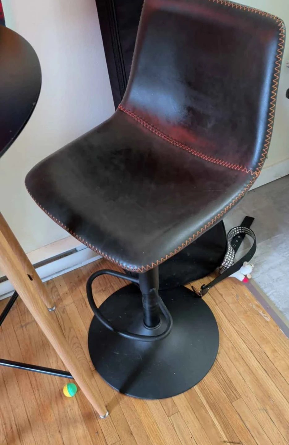 Two Black Bar Stools, and Table. - photo 3