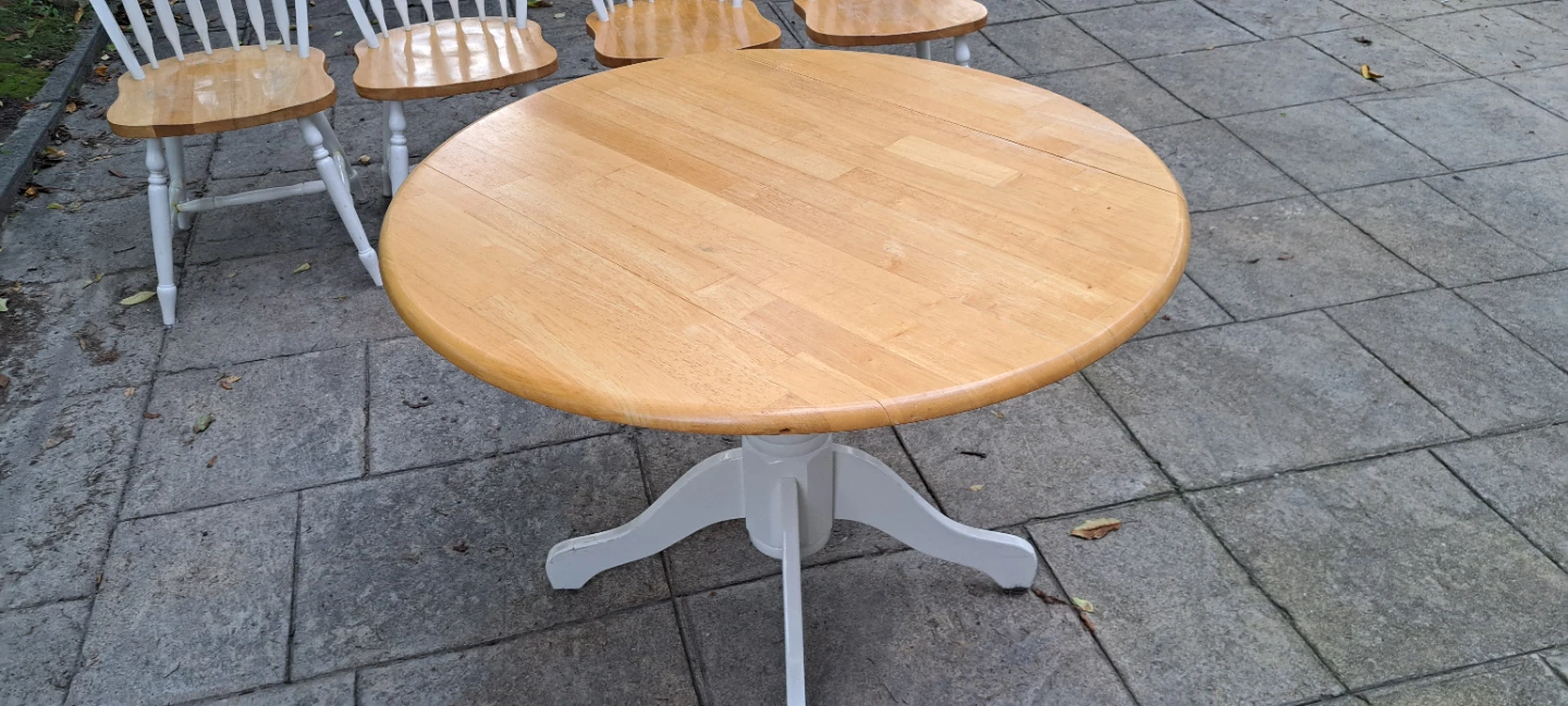 Drop-leaf Dining Table and 4 Chairs - photo 3