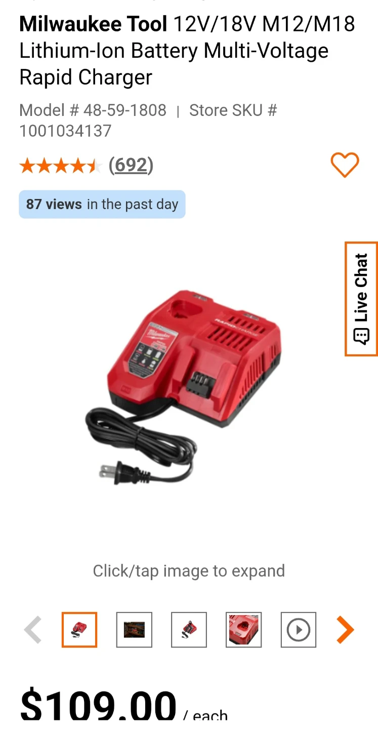 Milwaukee M12/M18 Lithium-ion Battery Rapid Charger - photo 2