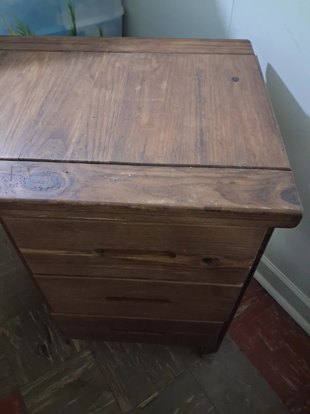 Natural Rustic Wooden Desk with Three Drawers - photo 4
