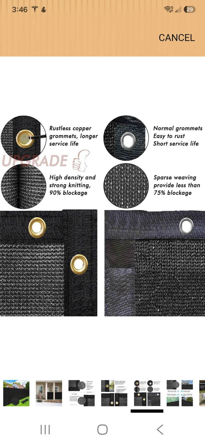 NEW IN BOX 5 feet by 50 feet Black Fence Privacy Screen - photo 4
