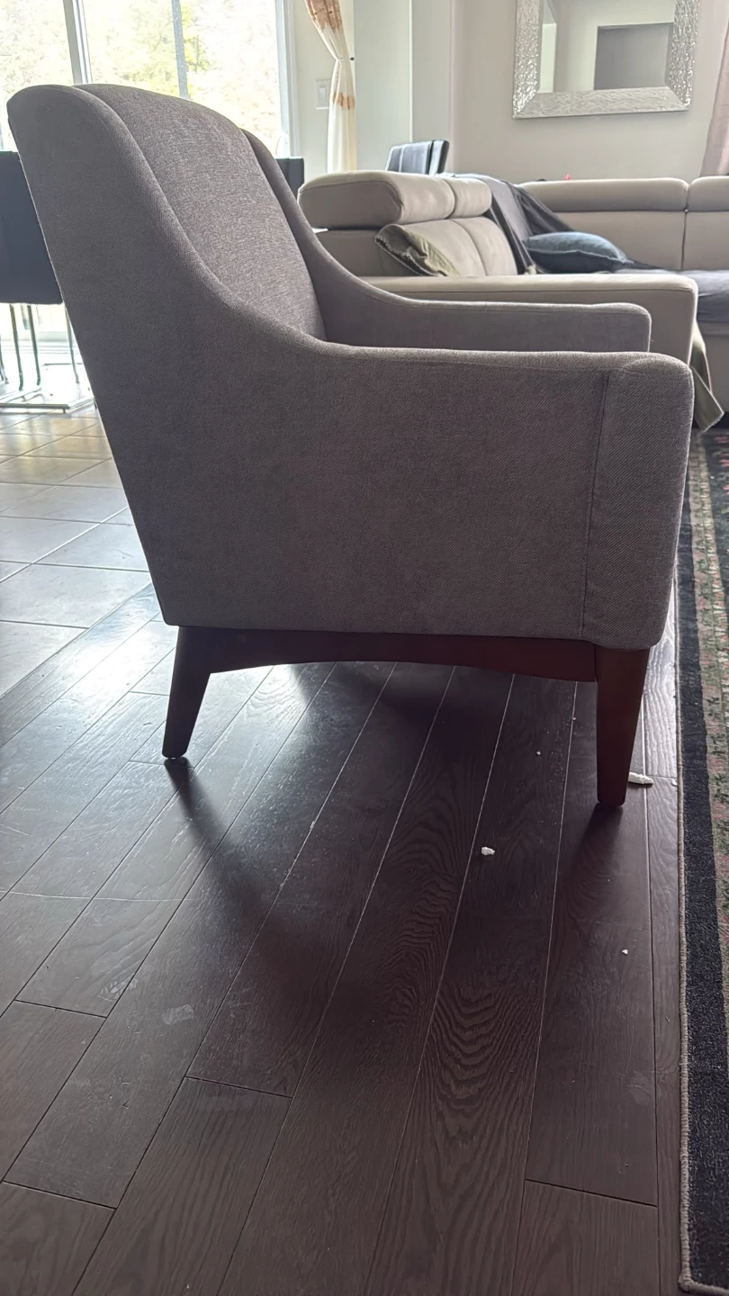 Grey Upholstered Accent Chair - photo 3