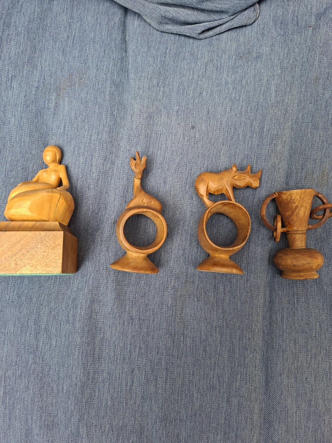 C.G. Coe Hand-Carved Wooden Decorative Set