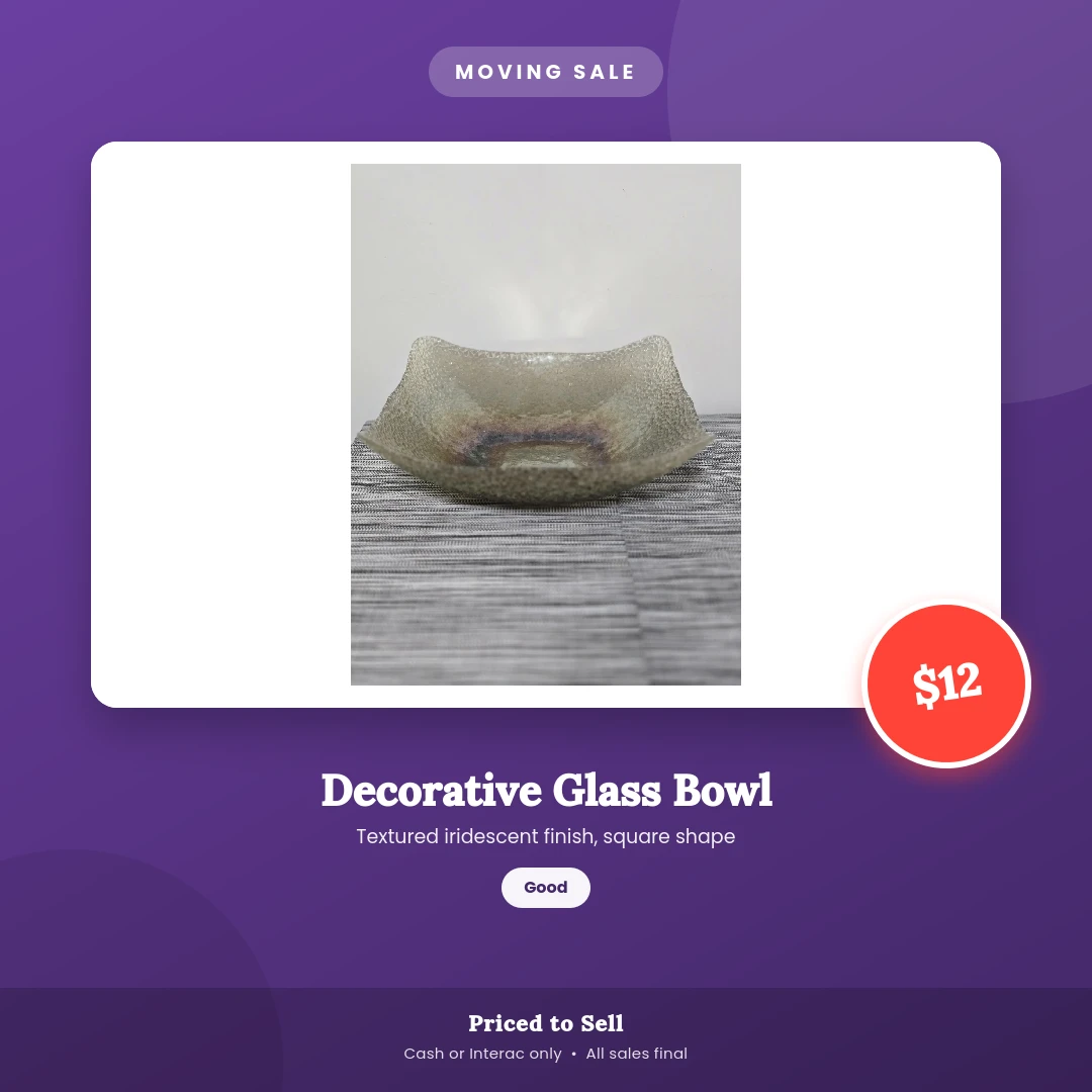 Decorative Glass Bowl