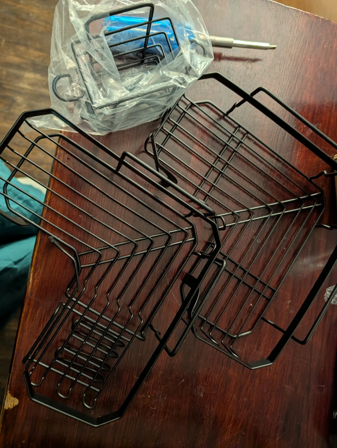 Set of 3 Black Wire Corner Shower Caddies