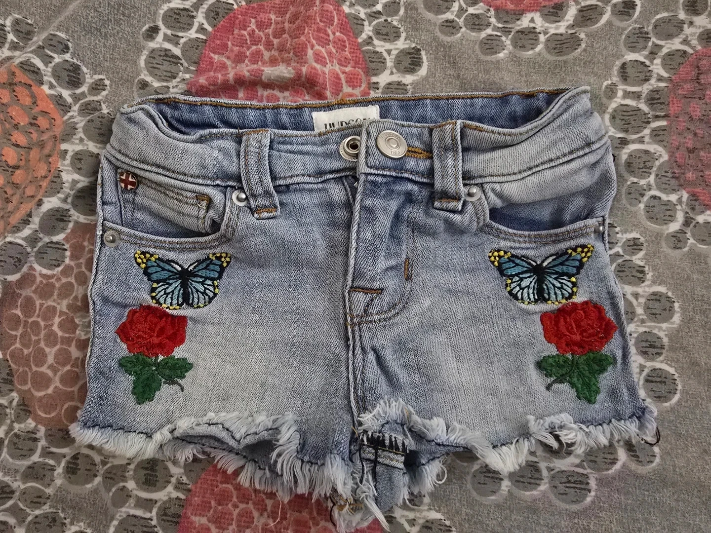 🏈 Hudson Denim Butterfly Rose Shorts