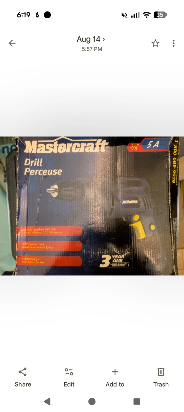 Mastercraft 3/8" Drill - photo 2