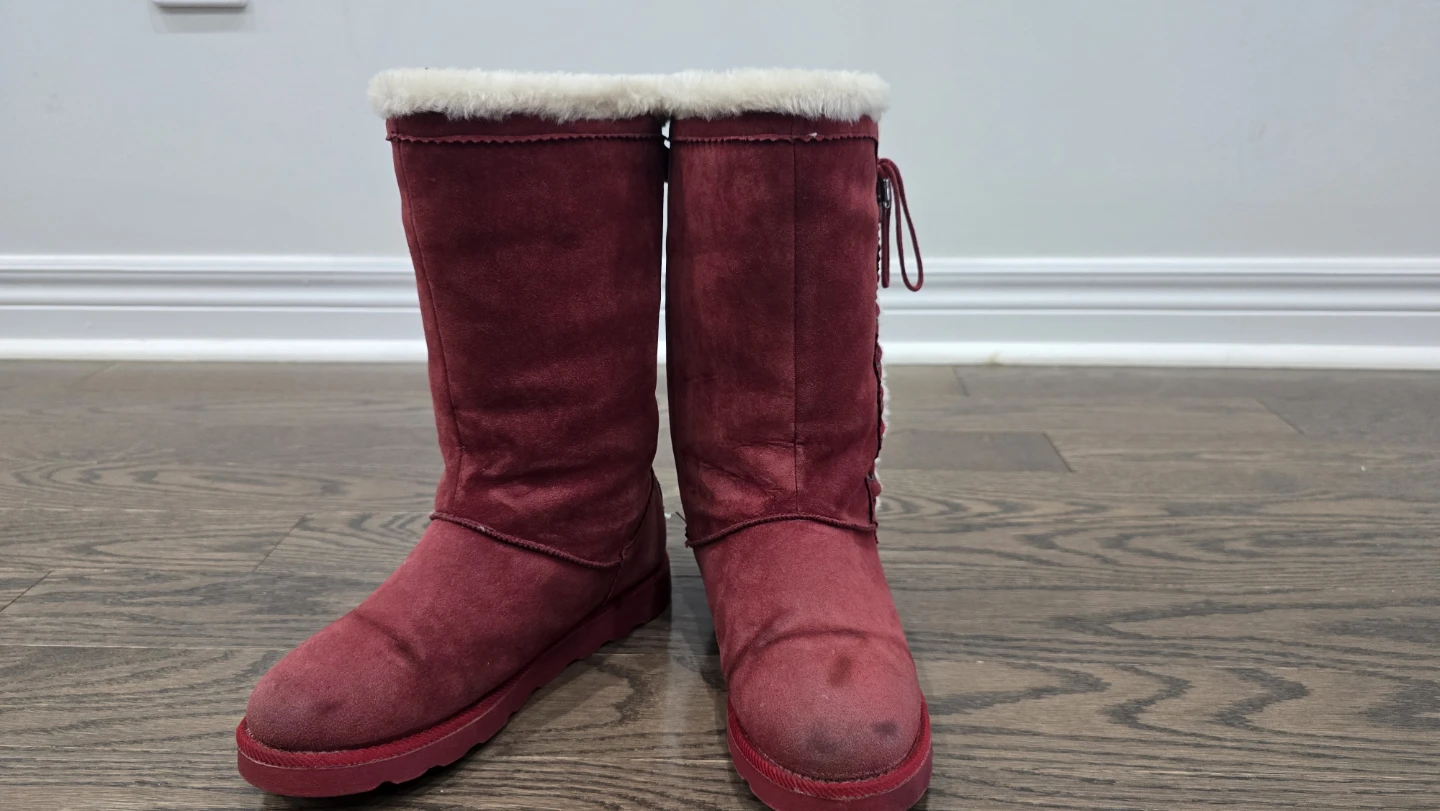 Lady's MDY Red Suede Winter Boots - photo 3