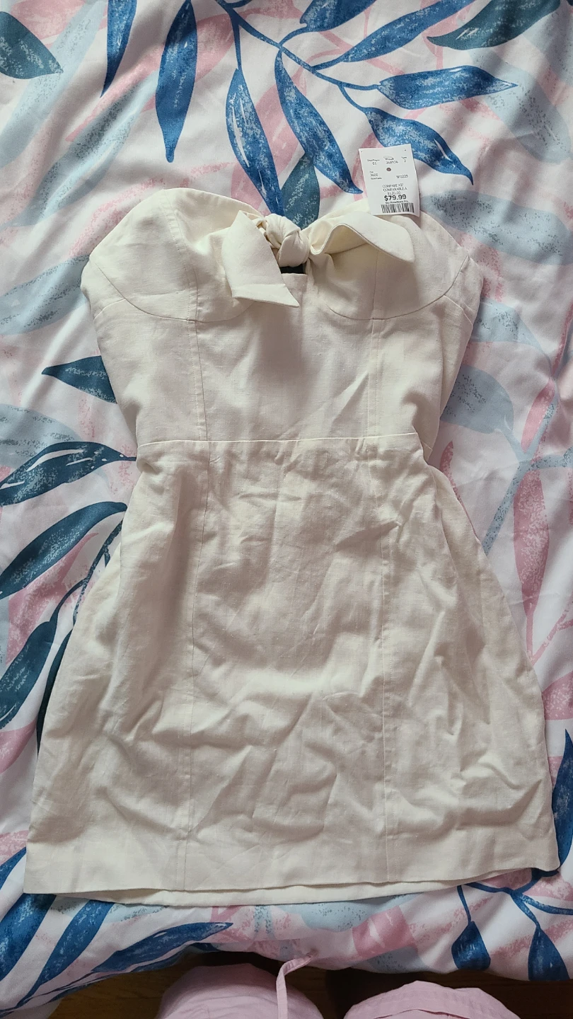 Solid & Striped Strapless Dress - Small