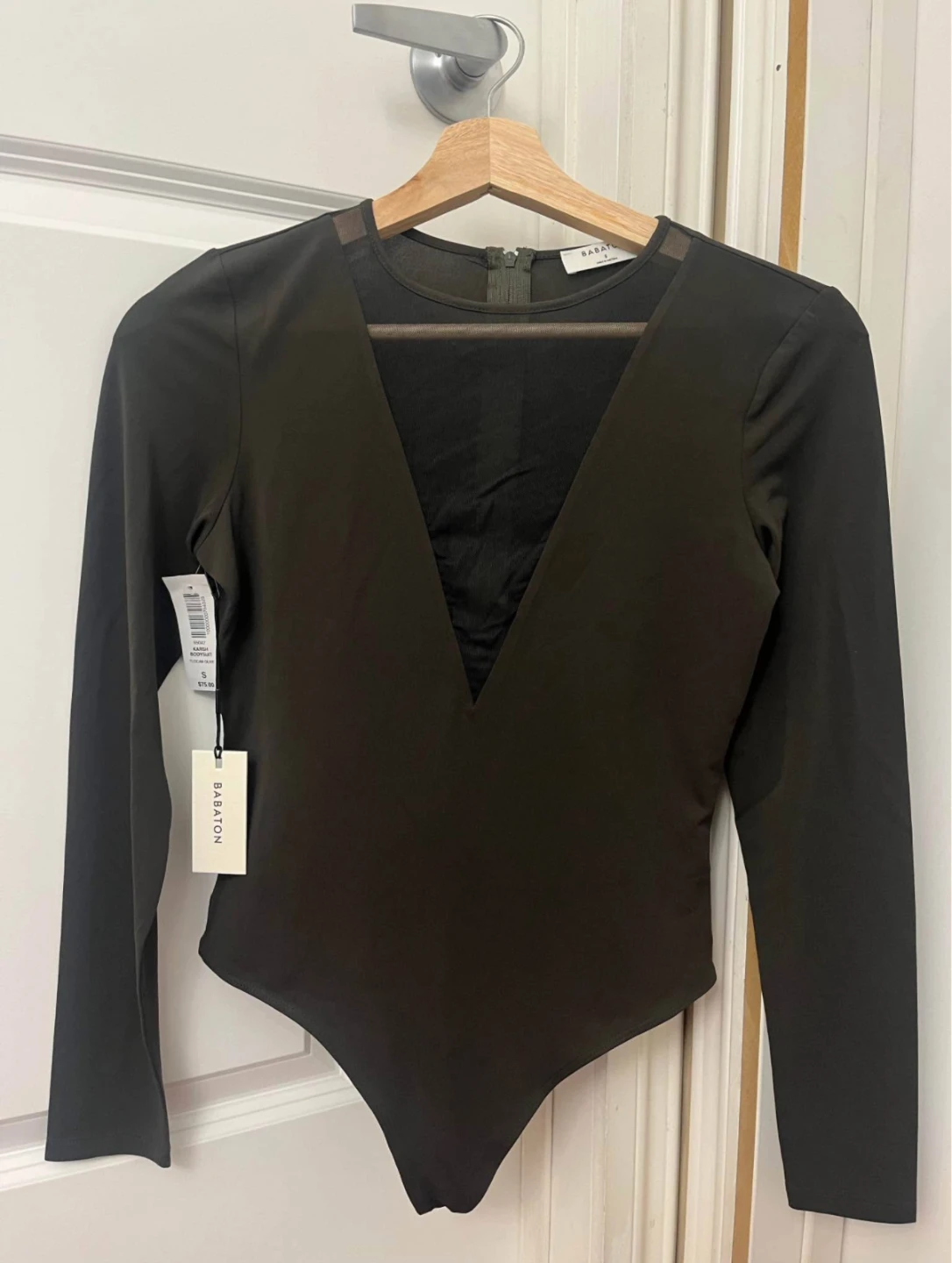 Babaton Karsh Bodysuit Tuscan Olive Size S