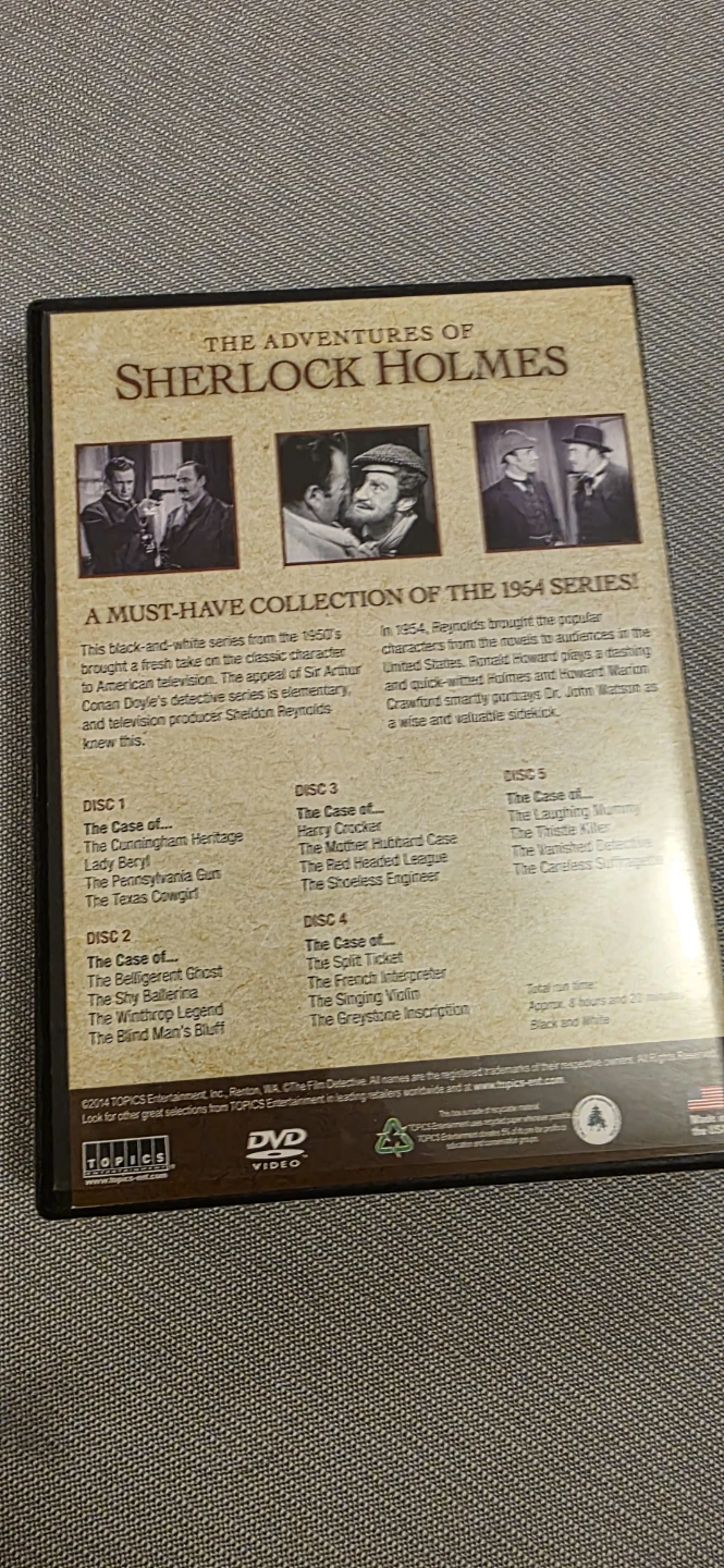 The Adventures of Sherlock Holmes 1954 DVD Collection - photo 4