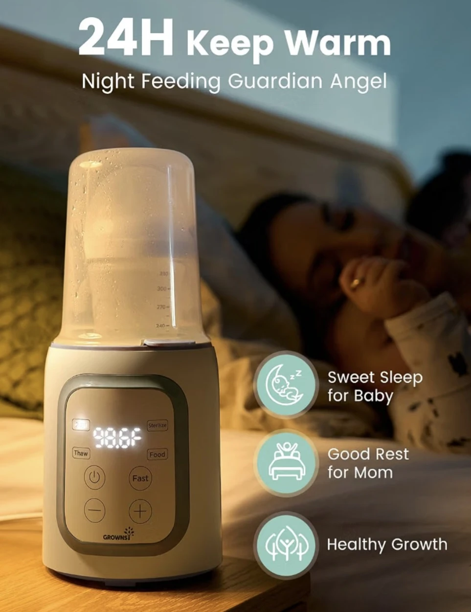 GROWNSY 8-in-1 Baby Bottle Warmer and Sterilizer - photo 5