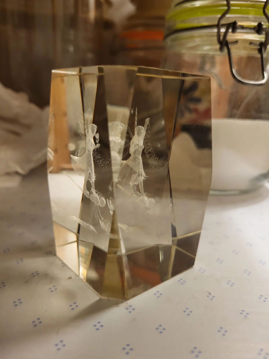 🏈 Fairy 3D Laser-Etched Crystal Ornament - photo 2
