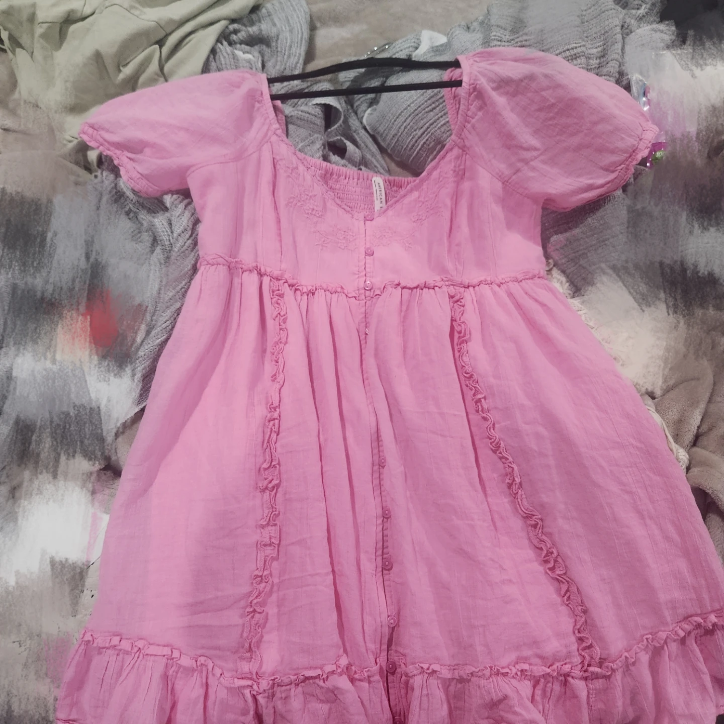 American Eagle babydoll Pink Mini Dress - L - photo 2