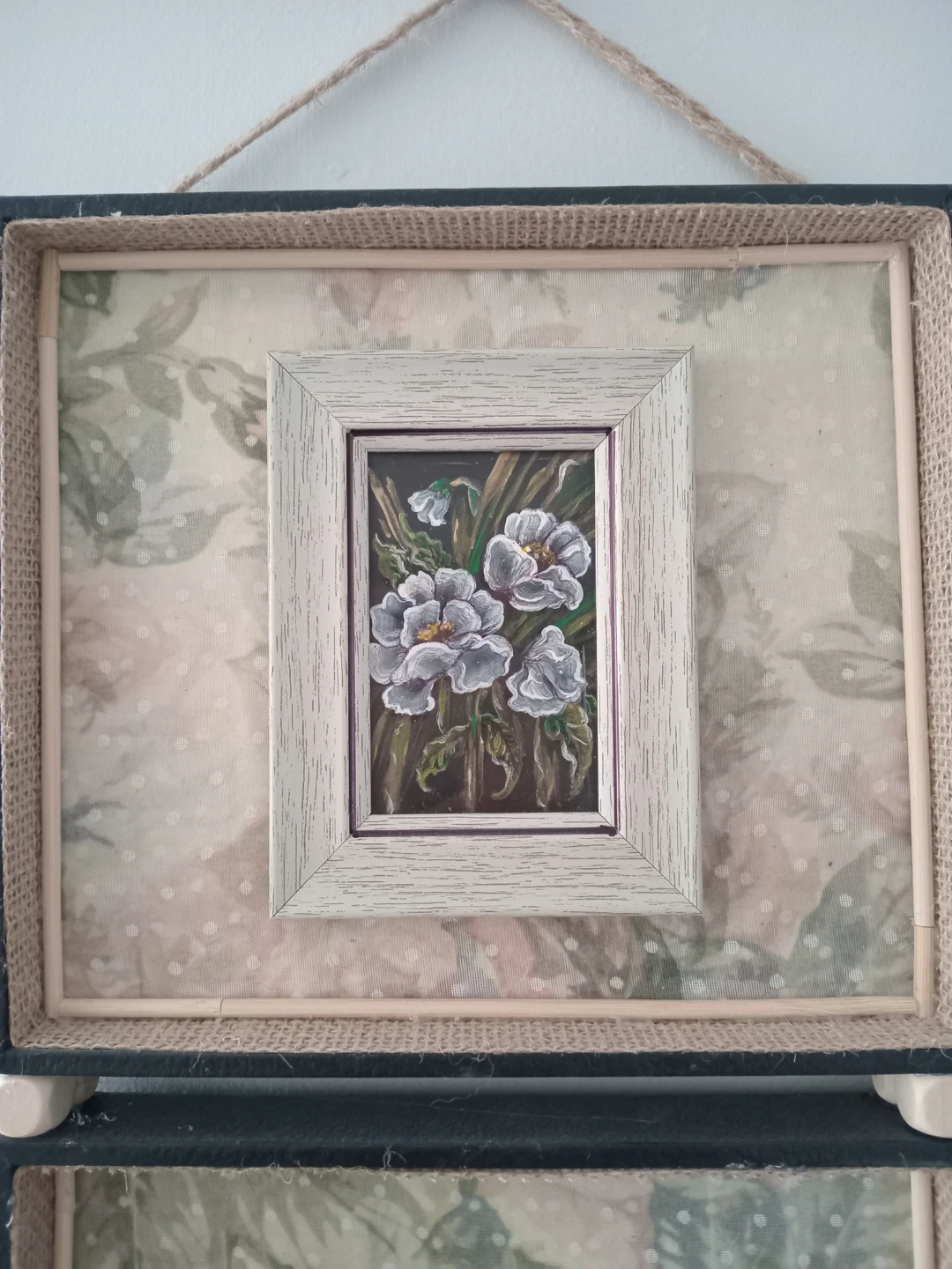 Miniature Framed Floral Paintings Wall Art - photo 4